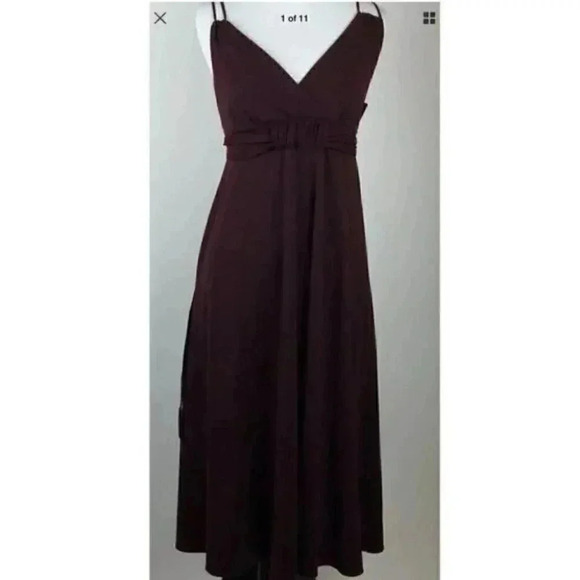 New Mossimo Dress Sz Small Garnet Rose Maxi v-neck - Picture 1 of 8